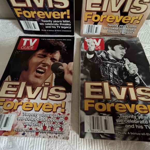 Complete Set of Four TV Guide Elvis 20th Anniversary - Picture 3 of 3
